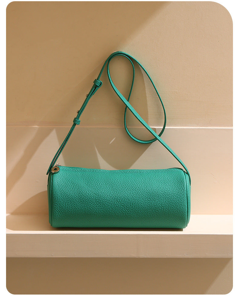 Women's Genuine Leather Tote Bag-Shoulder Bags-China Red-Free Shipping Leatheretro