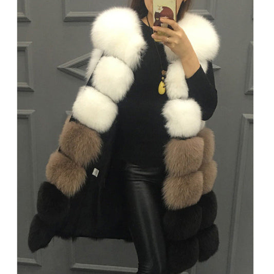 Fashion Faux Fur Winter Long Vest-Vests-C-S-Free Shipping Leatheretro