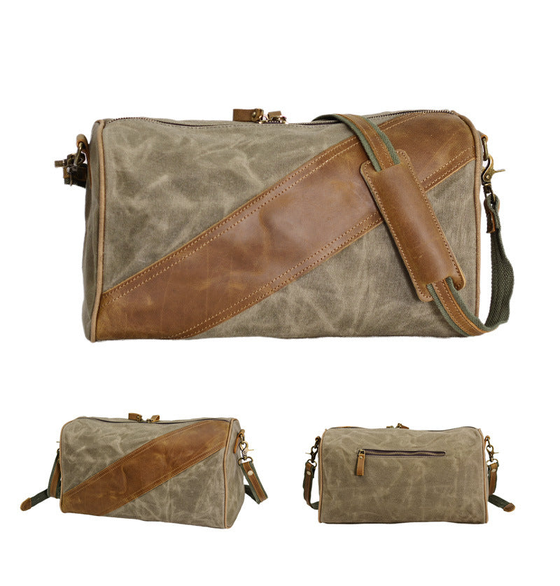Canvas Crossbody Bag – Vintage Retro Messenger Bag for Men & Women-Messenger Bags-Khaki-Free Shipping Leatheretro