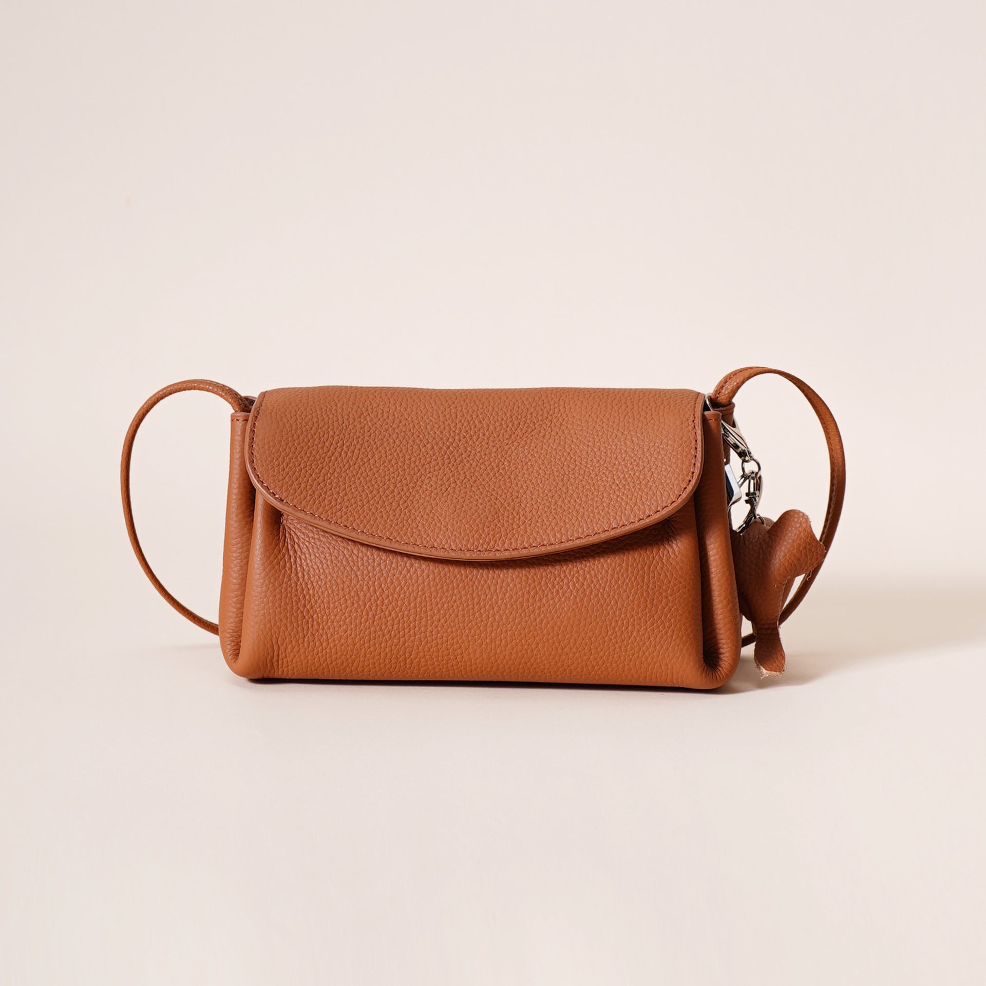 Women's Genuine Leather Crossbody Bag-Brown-21 cm (L) × 7 cm (W) × 12 cm (H) / 8.3 in (L) × 2.8 in (W) × 4.7 in (H)-Free Shipping Leatheretro