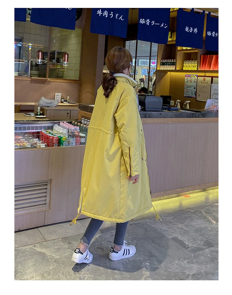 Fashion Winter Warm Long Overcoats for Women-Outerwear-Khaki-XS 40-50 kg-Free Shipping Leatheretro