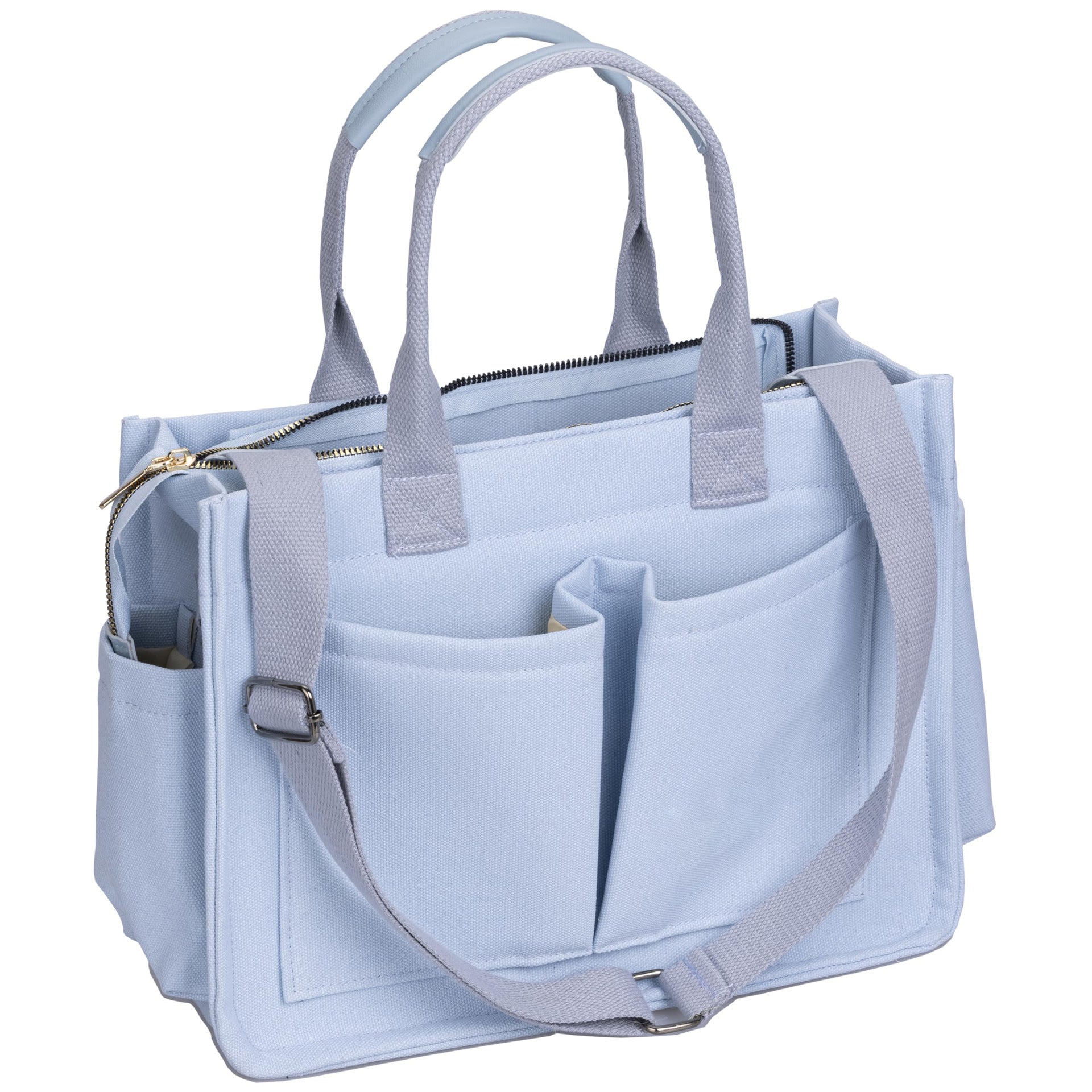 Large Canvas Tote Bag Laptop Crossbody Bag, Spacious Mom Diaper Bag-Canvas Bag-Black-A-Free Shipping Leatheretro