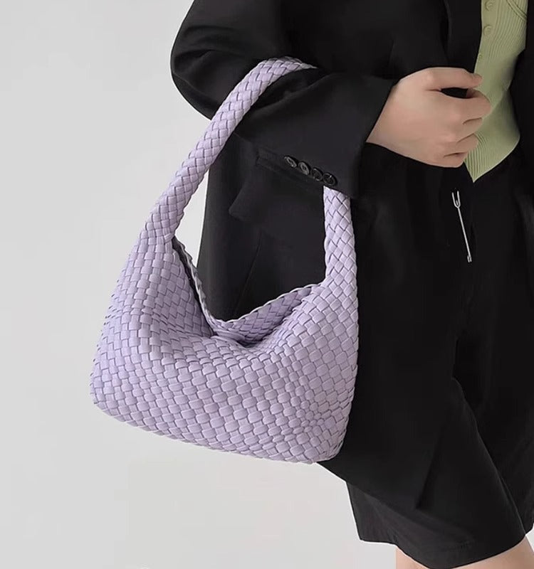 Handwoven Faux Leather Women's Bag – Stylish Crossbody Handbag-Avocado green + change purse-Free Shipping Leatheretro