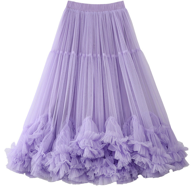 Fairy Designed Ruffled A Line Skirts for Women-Skirts-Valender-One Size-Free Shipping Leatheretro