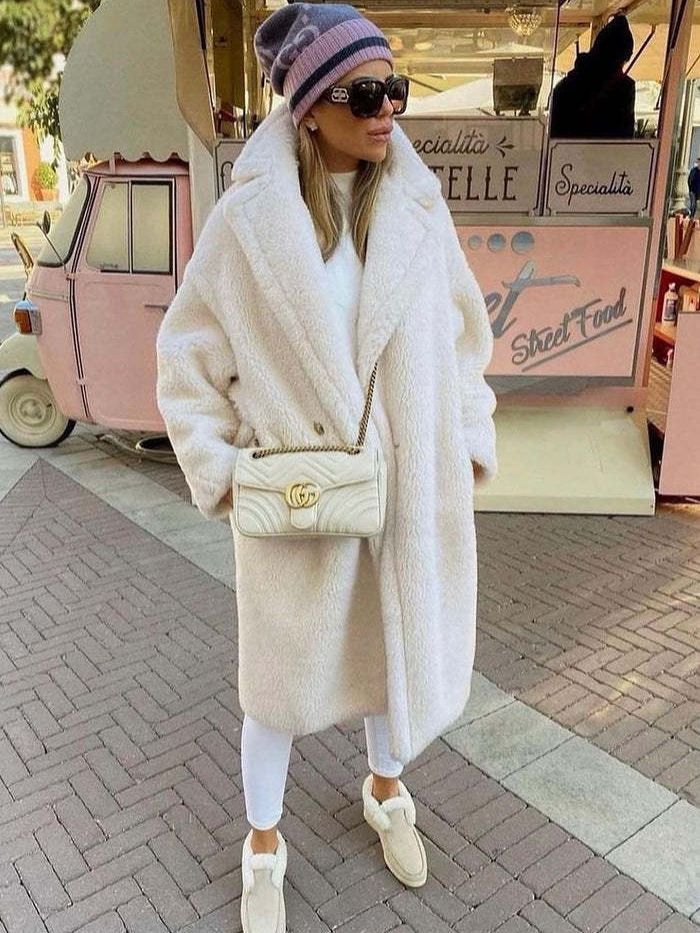 Winter Warm Faux Fur Long Outerwear for Women-Outerwear-Camel-XS-Free Shipping Leatheretro