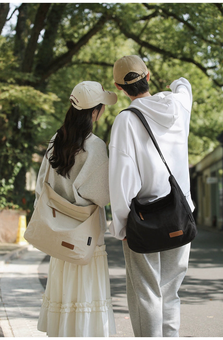 BOOM Large Capacity Water-Resistant Messenger Crossbody Bag-Black-Free Shipping Leatheretro