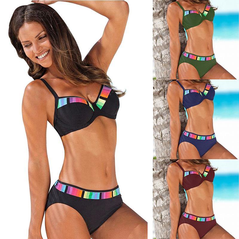 Sexy Summer Beach Bikini Swiming Suits-Women Swimwear-Black-S-Free Shipping Leatheretro