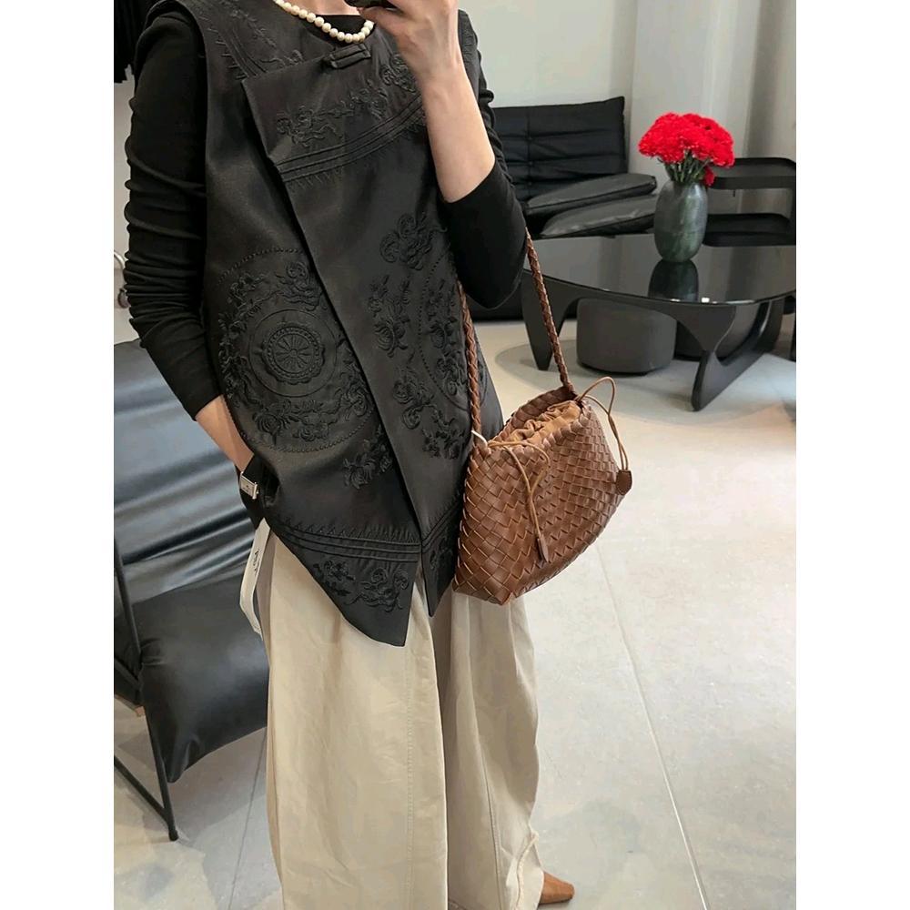 Retro Genuine Leather Woven Handbag for Women-Handbags-Ivory-Free Shipping Leatheretro