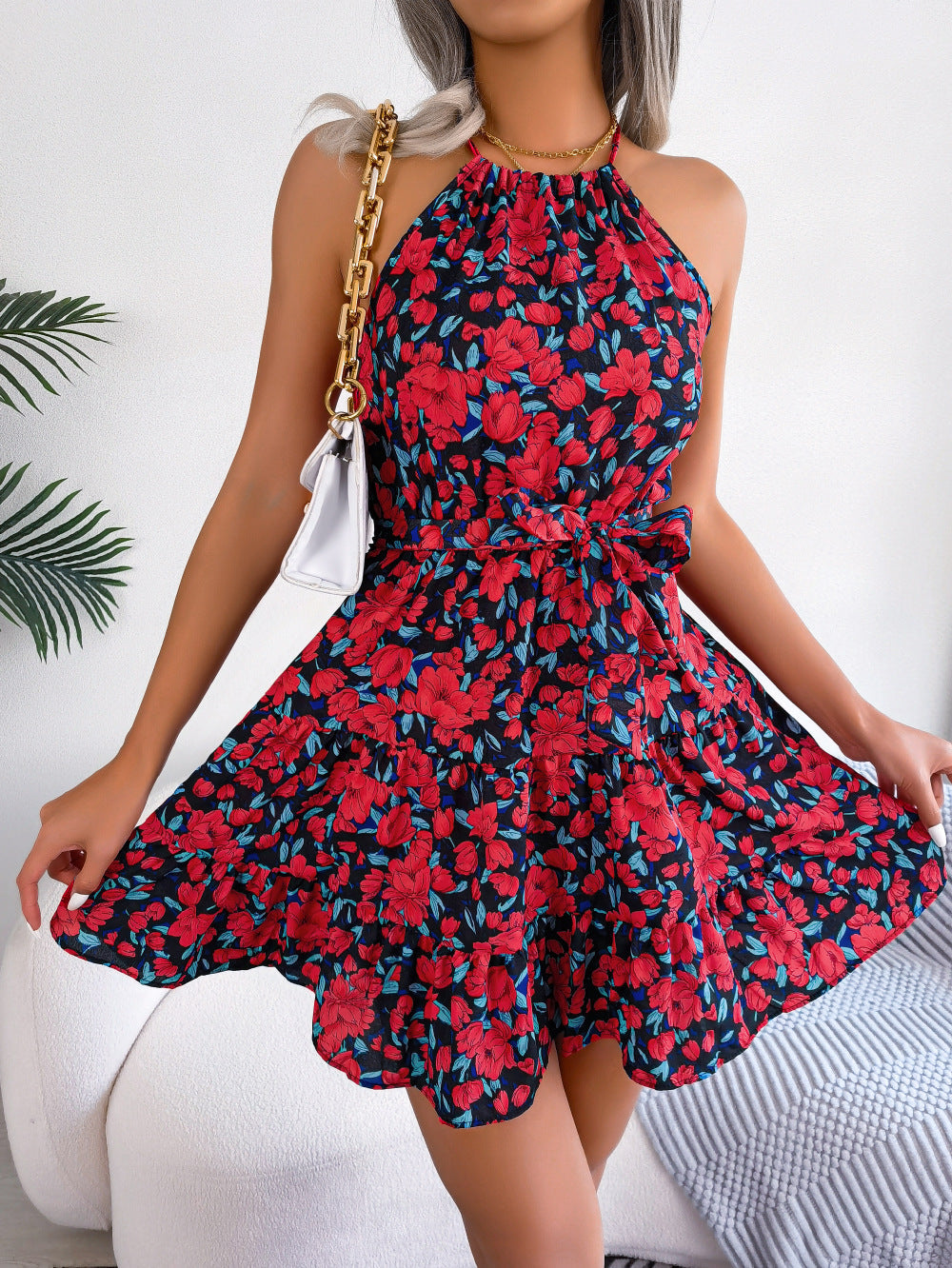 Sexy Summer Vacation Dresses for Women-Dresses-Navy Blue-S-Free Shipping Leatheretro