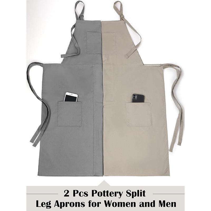 Waterproof & Oil-Resistant Polyester Apron-Apron-Black + Blue-Free Shipping Leatheretro