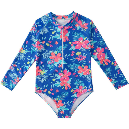Long Sleeves Summer Beach Swimsuits for Girls-Swimwear-YY 181-100cm-Free Shipping Leatheretro