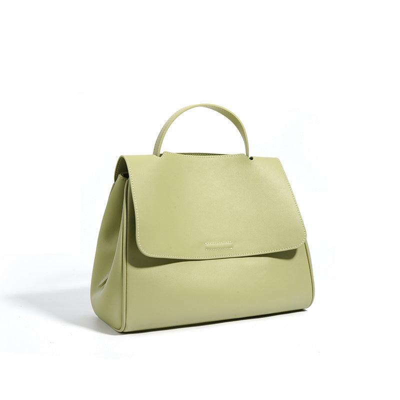 Women's Soft Leather Tote Bag-Tote Bags-Ice cream white-Free Shipping Leatheretro