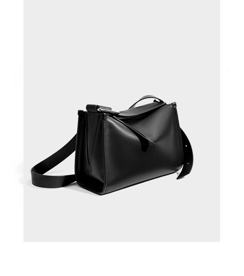 Women's Genuine Leather Crossbody Bag-Handbags-Black-Free Shipping Leatheretro