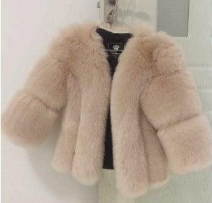 Fashion Faux Fur Short Jacket Coats for Women-Outerwear-Ivory-S-Free Shipping Leatheretro