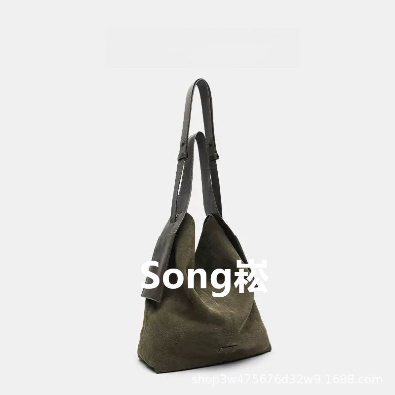 Vintage Chamois Women Tote Crossbody Handbags-Green-Free Shipping Leatheretro