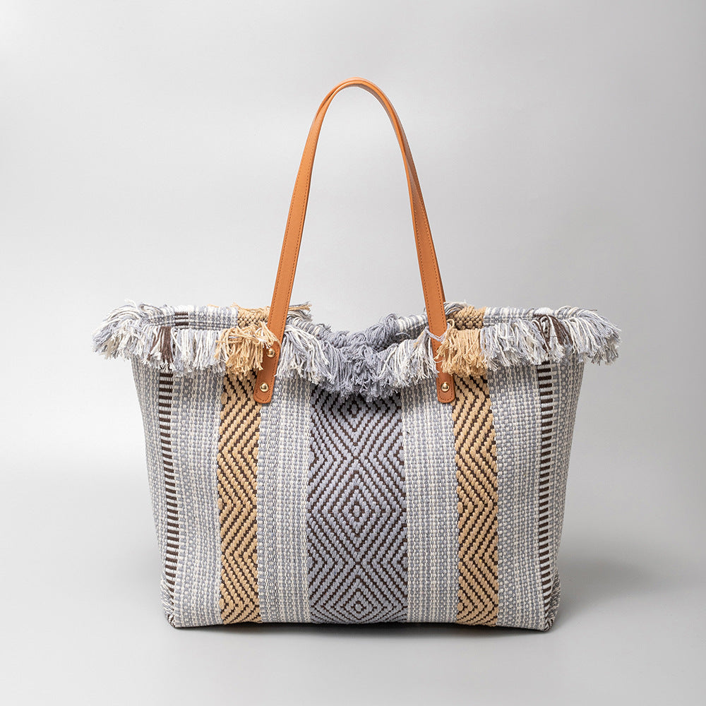 Large Capacity Canvas Tote Bag for Women-325-7-50*10*35CM-Free Shipping Leatheretro