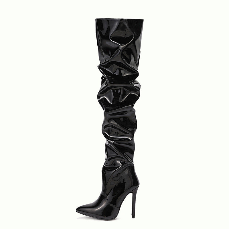 Fashion High Heels Thigh High Women Boots-boots-Black-35-Free Shipping Leatheretro