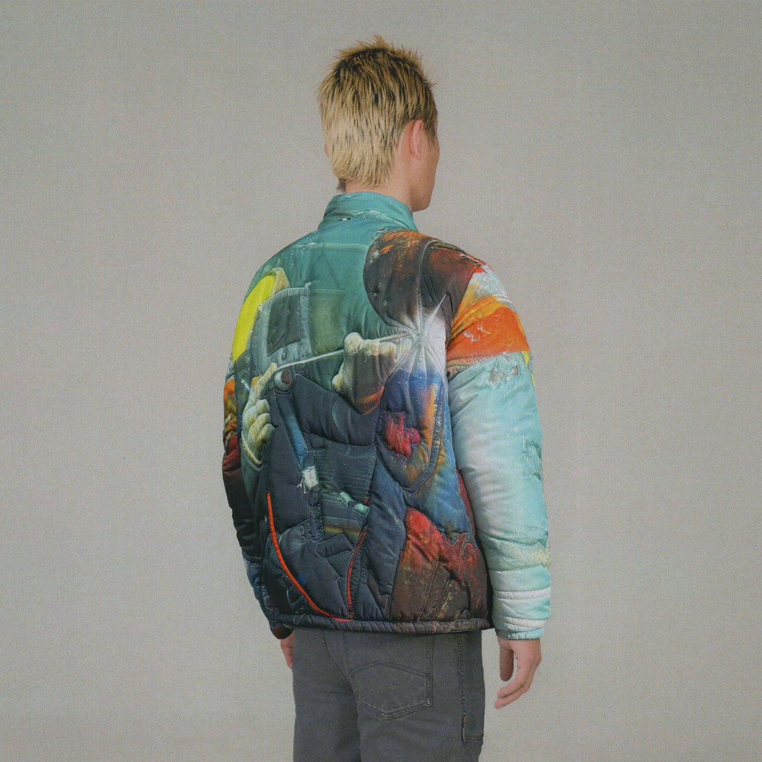 URBAN+FOREST Full-Print Quilted Puffer Jacket-Jacket-S-Free Shipping Leatheretro