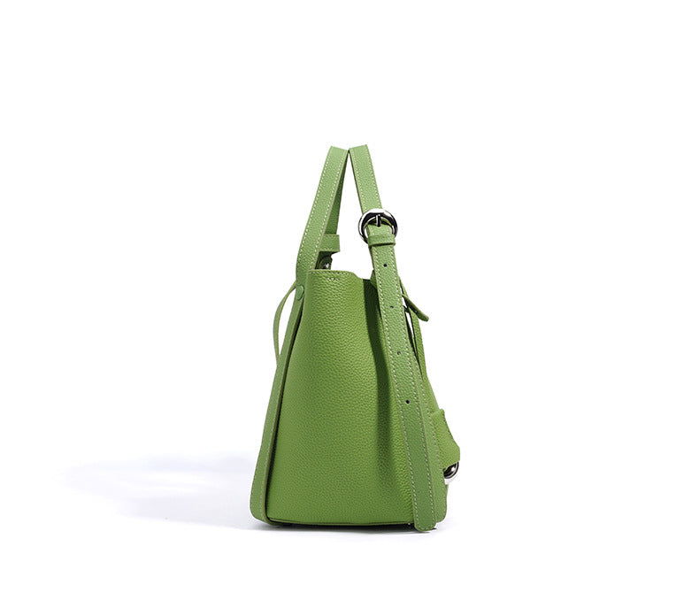 Women's Genuine Leather Large Tote Bag-Tote Bags-Light avocado green-Free Shipping Leatheretro