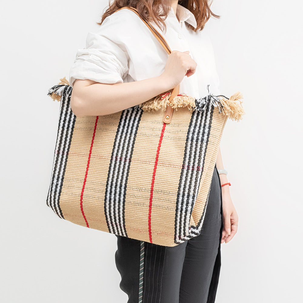 Large Capacity Canvas Tote Bag for Women-325-Black-50*10*35CM-Free Shipping Leatheretro