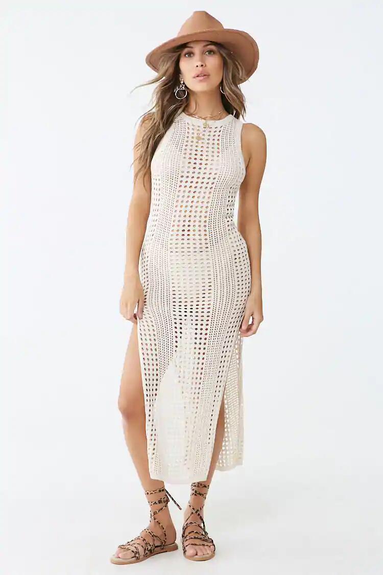 Summer Knitted Long Beach Dresses-Dresses-White-One Size-Free Shipping Leatheretro