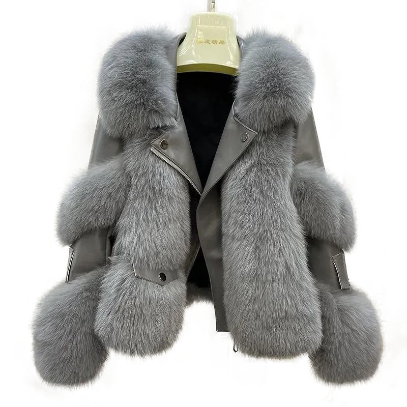 Fashion Faux Fur Winter Overcoats for Women-Coats & Jackets-White-S-Free Shipping Leatheretro