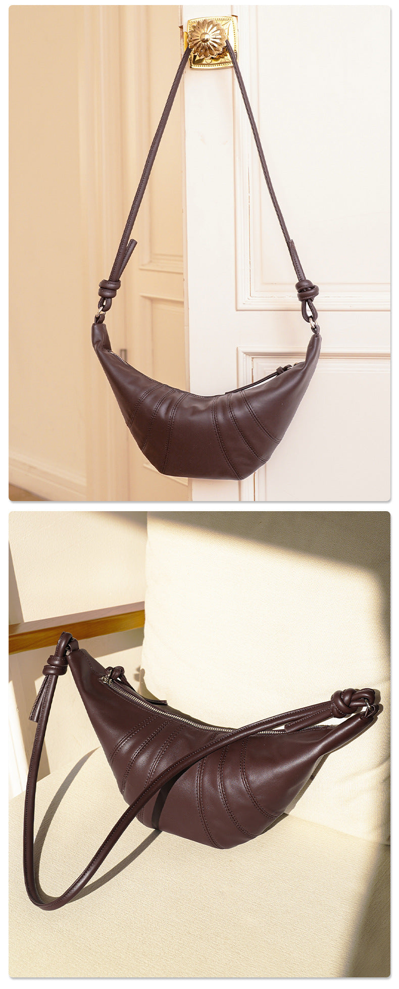 Premium Leather Crossbody Bag for Women-crossbody bags-Black-Free Shipping Leatheretro