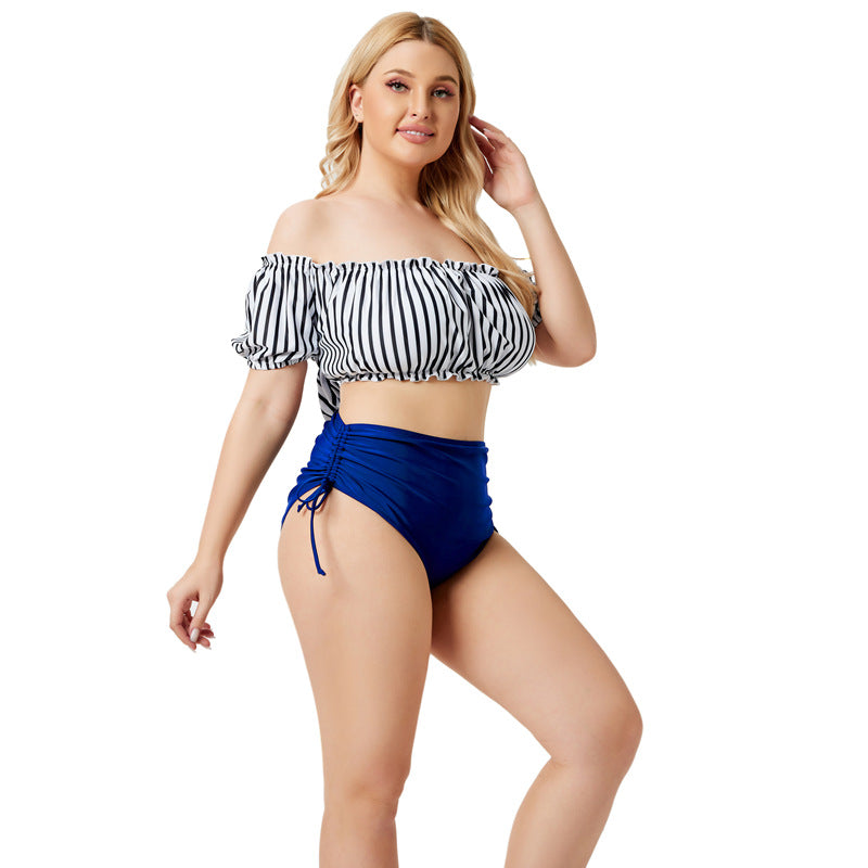 Women Plus Sizes Bikinis Swimwear-Swimwear-The same as picture-L-Free Shipping Leatheretro