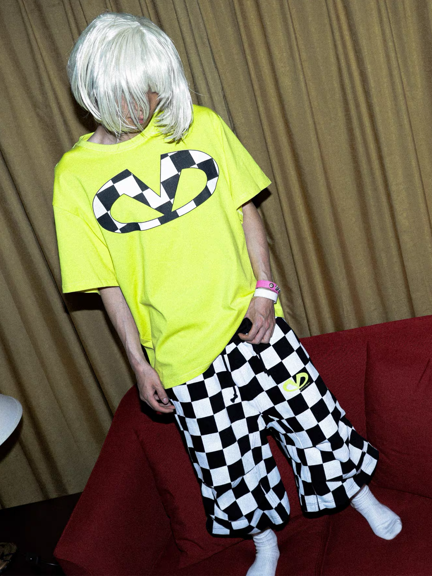 PCCVISION Checkerboard Pleated Baggy Shorts-Shorts-S (Preorder)-Free Shipping Leatheretro