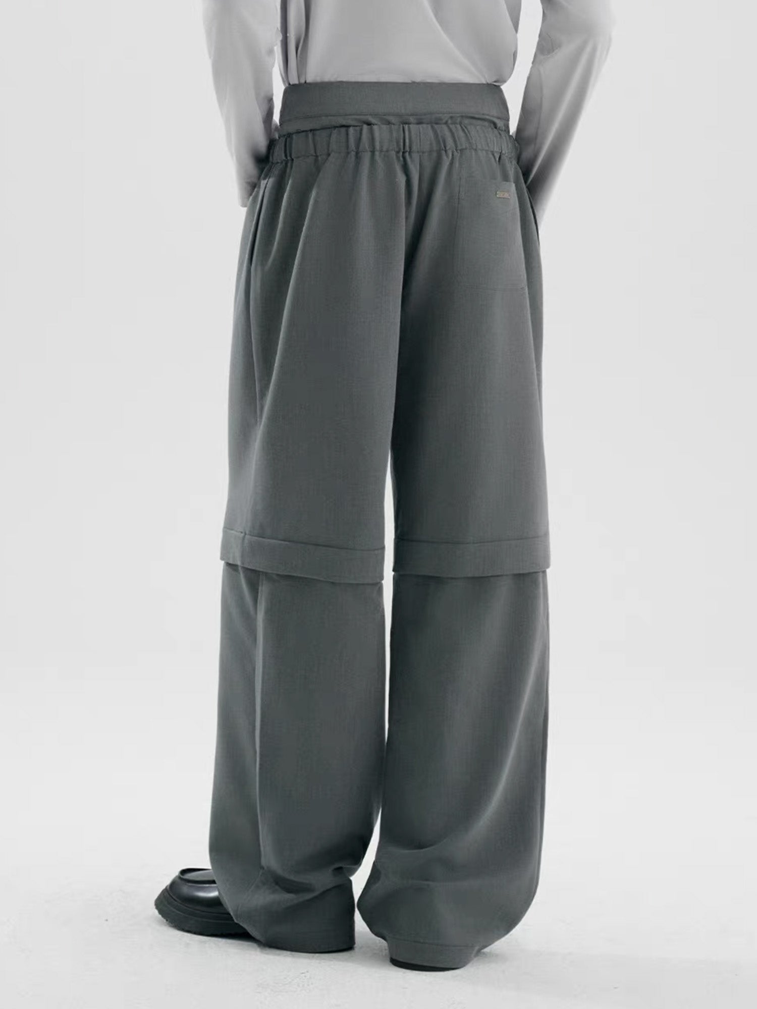 TIWILLTANG Detachable Drawstring Straight-Leg Pants-Pants-S-White-Free Shipping Leatheretro