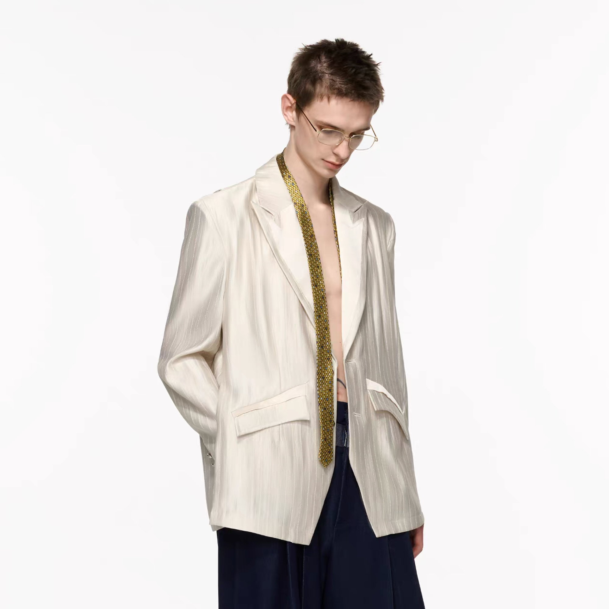 TIWILLTANG Classic Notch Lapel Blazer-Jacket-S-Free Shipping Leatheretro