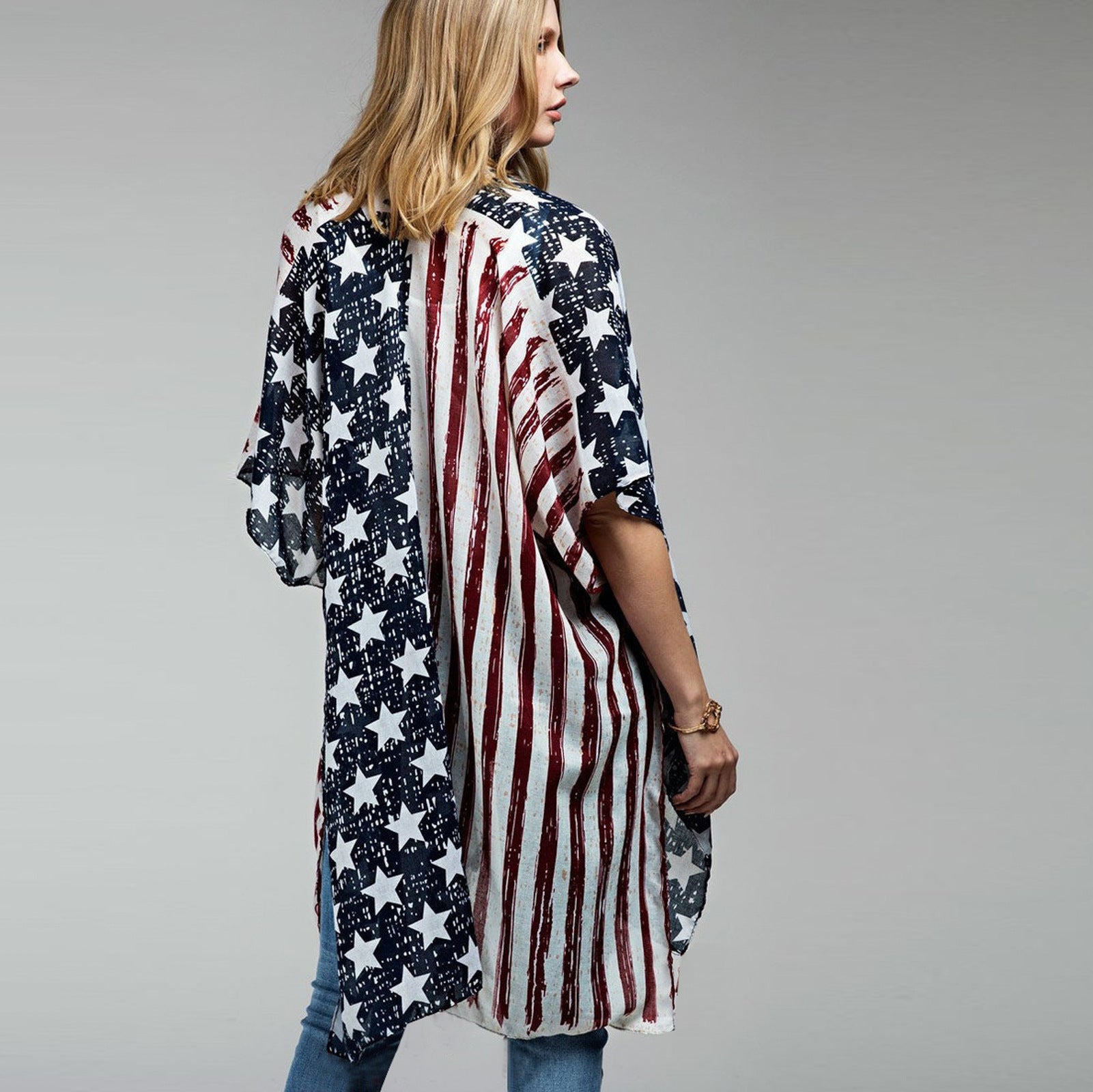 Casual Indenpence Day Flag Summer Beach Cover Ups-Swimwear-The same as picture-Adult-Size-Free Shipping Leatheretro