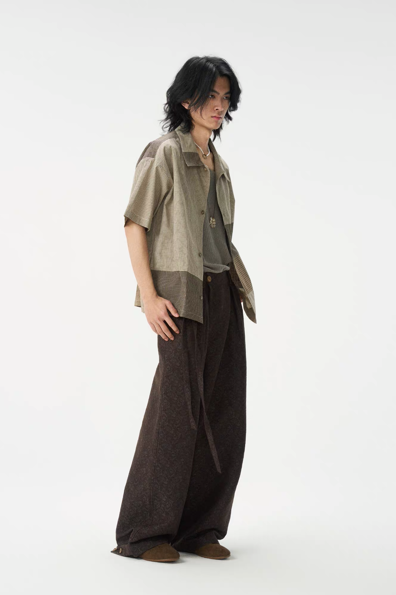 GONGHE REPUB Damask Jacquard Wrap-Tie Pants-Pants-S-Free Shipping Leatheretro