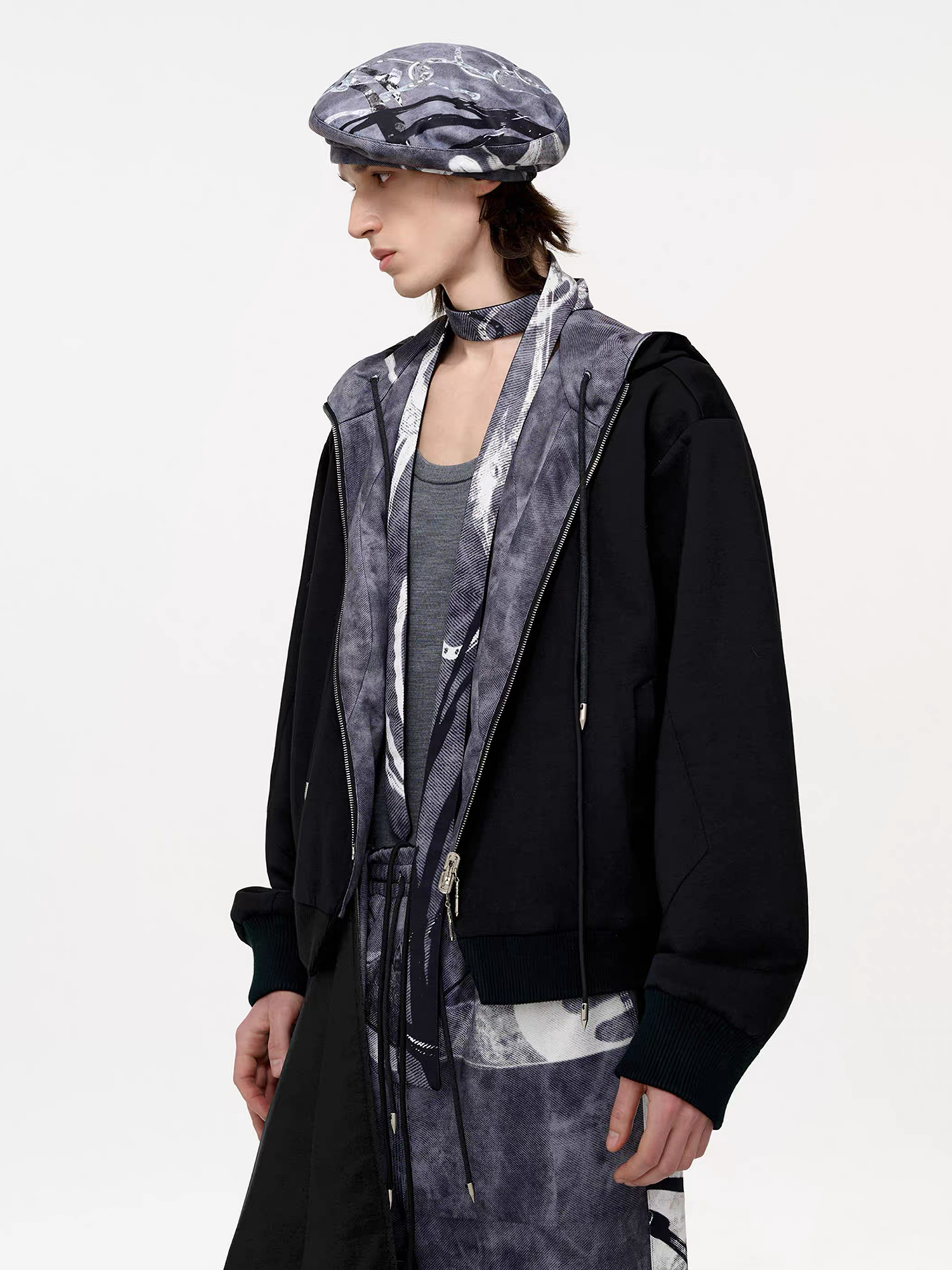 TIWILLTANG Abstract Reversible Graphic Beret-Hat, Cap, Beanie-One Size-Free Shipping Leatheretro