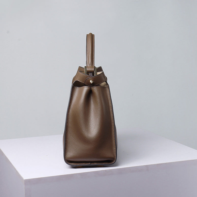 Genuine Leather Large Women’s Crossbody & Handbag-Handbags-Black King Size 39-Free Shipping Leatheretro