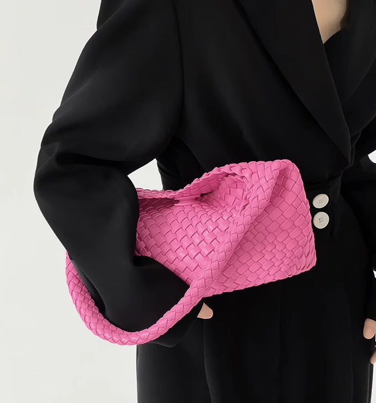 Handwoven Faux Leather Women's Bag – Stylish Crossbody Handbag-Avocado green + change purse-Free Shipping Leatheretro