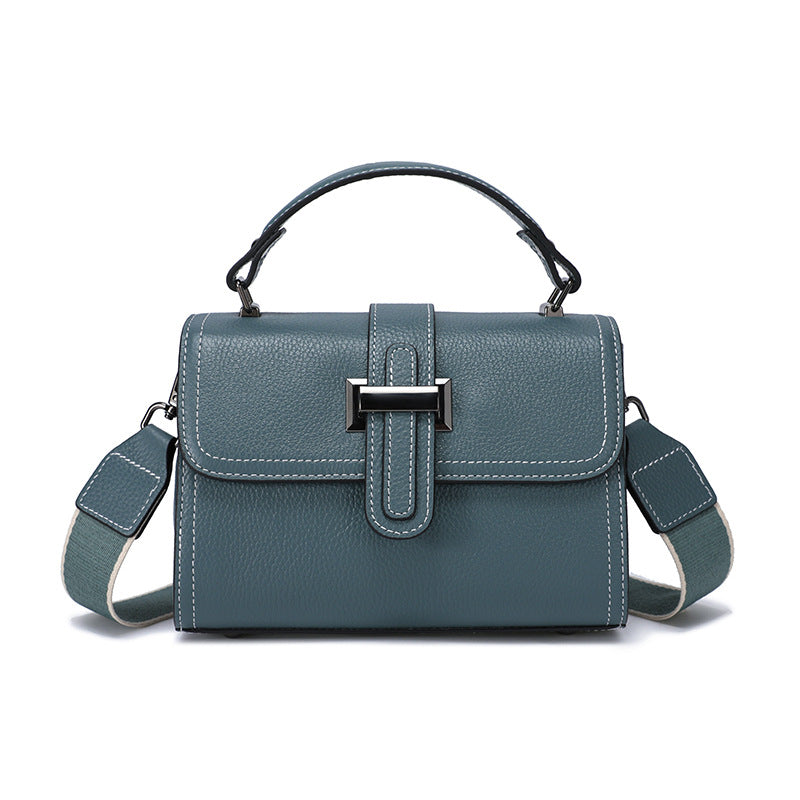 Genuine Leather Crossbody Bag for Women-Handbags-Blue-Free Shipping Leatheretro