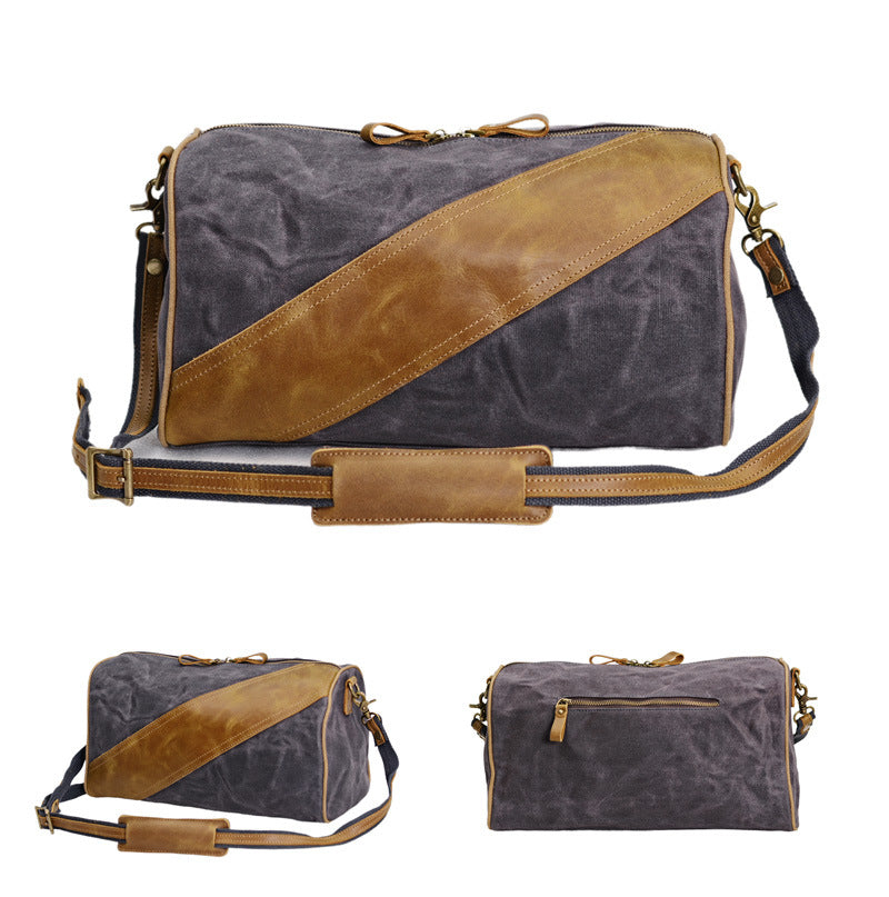 Canvas Crossbody Bag – Vintage Retro Messenger Bag for Men & Women-Messenger Bags-Khaki-Free Shipping Leatheretro
