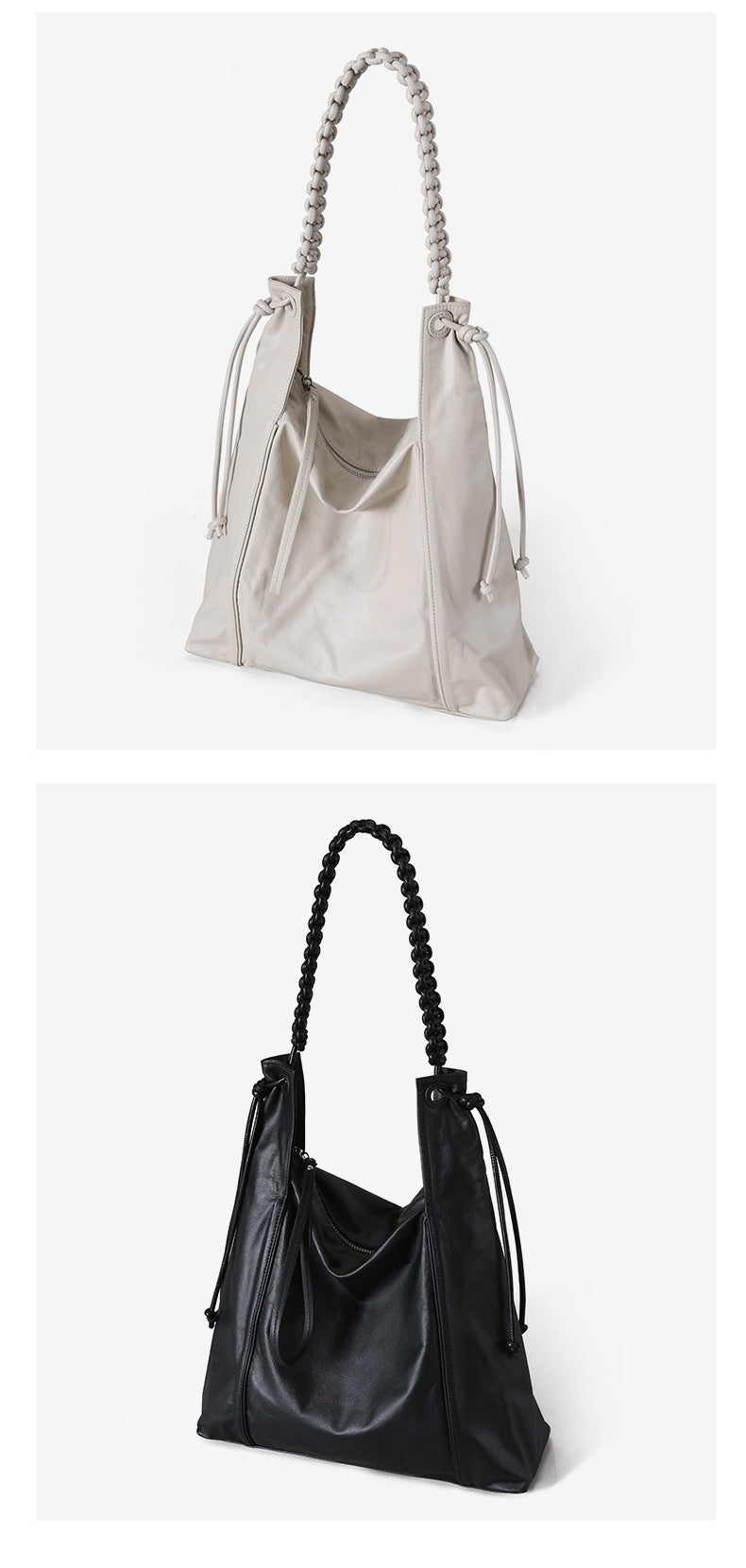 Vintage Minimalist Design Genuine Leather Spacious Capacity for Women-Handbags-A-Free Shipping Leatheretro