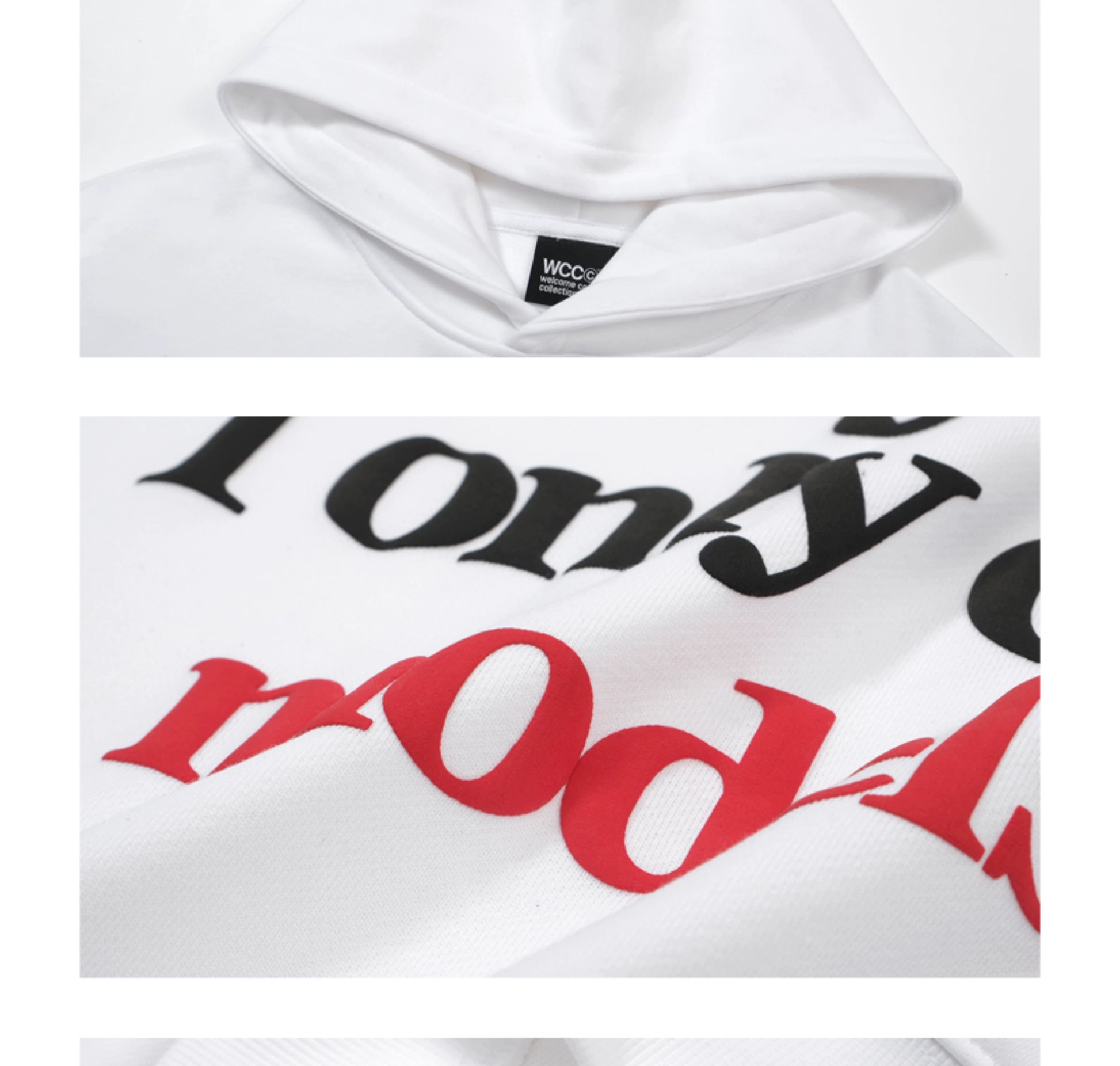 WCC SORRY GIRLS I ONLY DATE MODELS Hoodie-White-M-Free Shipping Leatheretro
