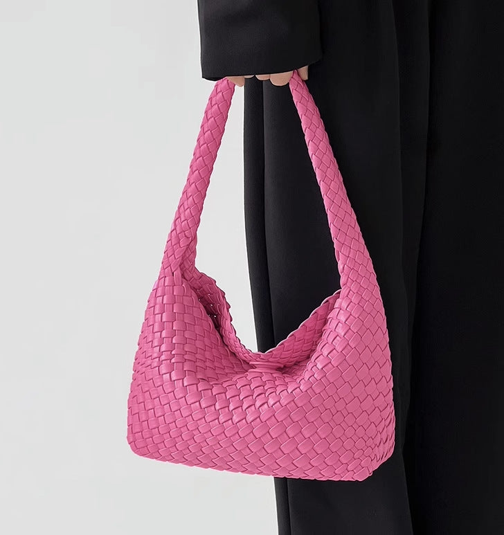 Handwoven Faux Leather Women's Bag – Stylish Crossbody Handbag-Avocado green + change purse-Free Shipping Leatheretro