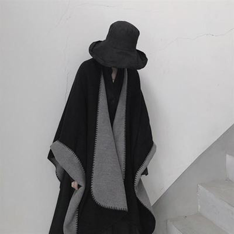 Vintage Women Faux Cashmere 3 in 1 Cloak Shawl Scarves-Scarves & Shawls-1-130X150-Free Shipping Leatheretro