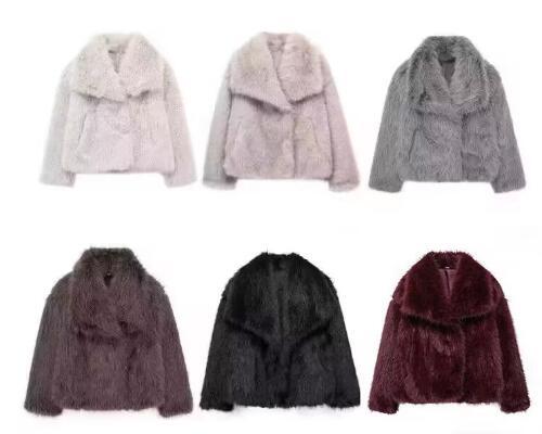 Fashion Artificial Fox Fur Winter Women Jacket Coats-Coats & Jackets-Ivory-XS-Free Shipping Leatheretro