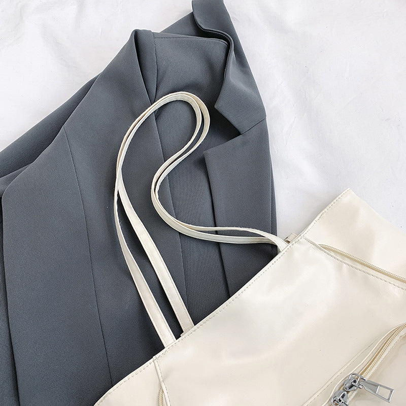 Women's Large Tote Backpack-White-Free Shipping Leatheretro