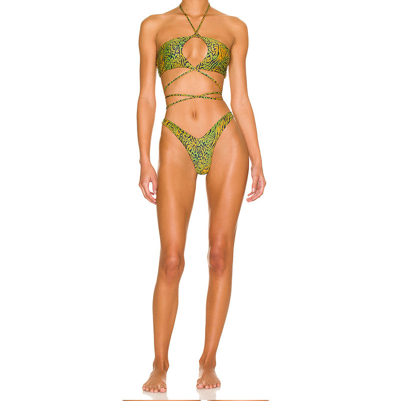 Sexy Bandage Women Bikini Swimsuits-Swimwear-The same as picture-S-Free Shipping Leatheretro