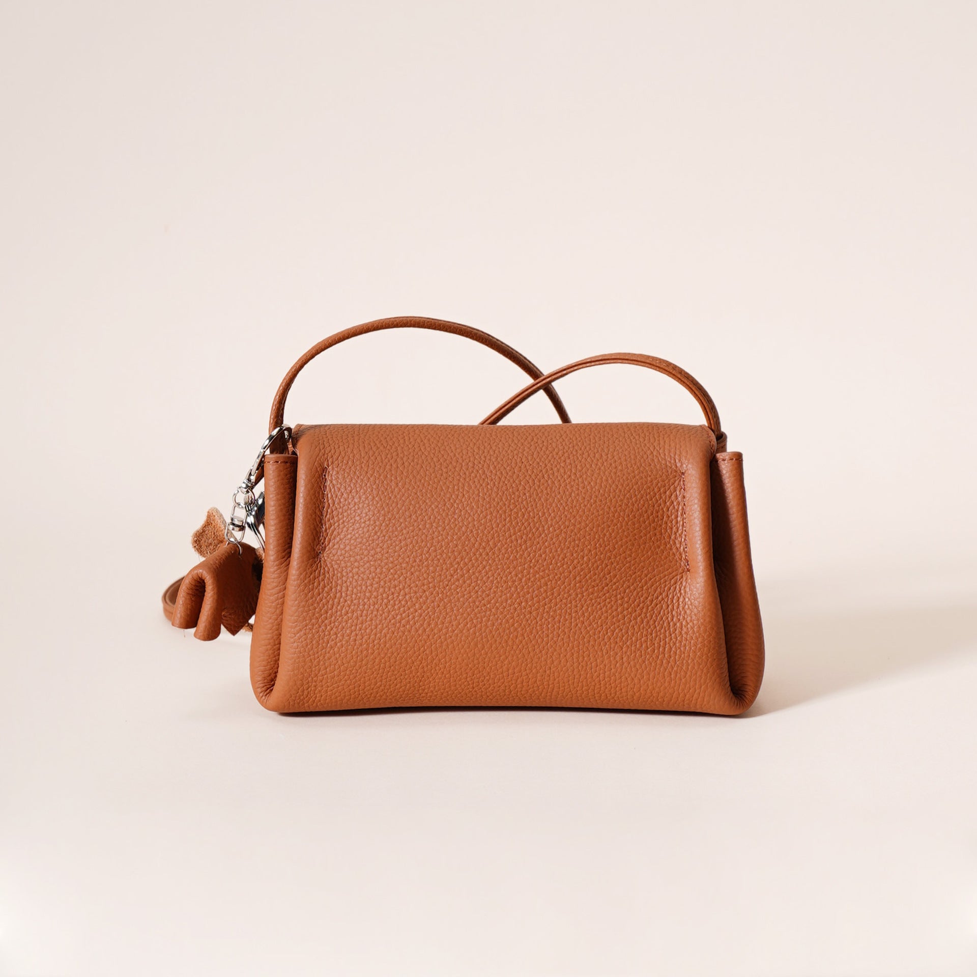 Women's Genuine Leather Crossbody Bag-Apricot-21 cm (L) × 7 cm (W) × 12 cm (H) / 8.3 in (L) × 2.8 in (W) × 4.7 in (H)-Free Shipping Leatheretro