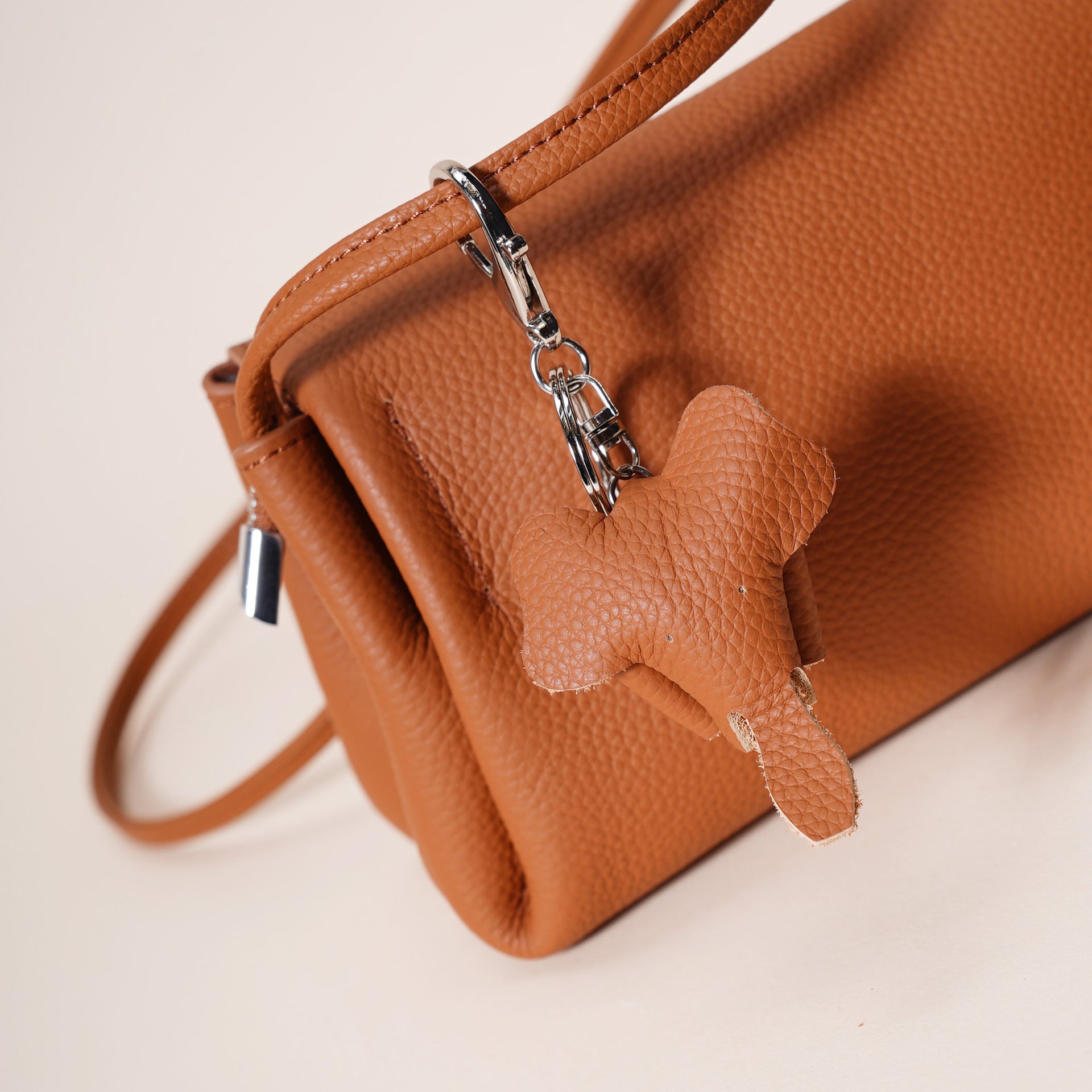 Women's Genuine Leather Crossbody Bag-Apricot-21 cm (L) × 7 cm (W) × 12 cm (H) / 8.3 in (L) × 2.8 in (W) × 4.7 in (H)-Free Shipping Leatheretro
