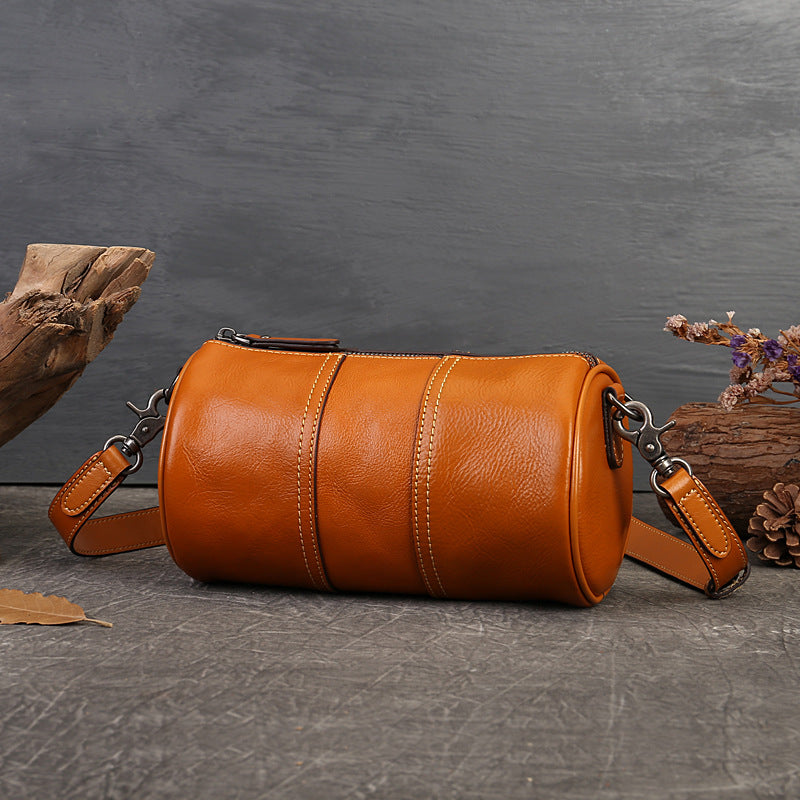 Genuine Leather Women's Crossbody Bag-Handbags, Wallets & Cases-Brown-Free Shipping Leatheretro