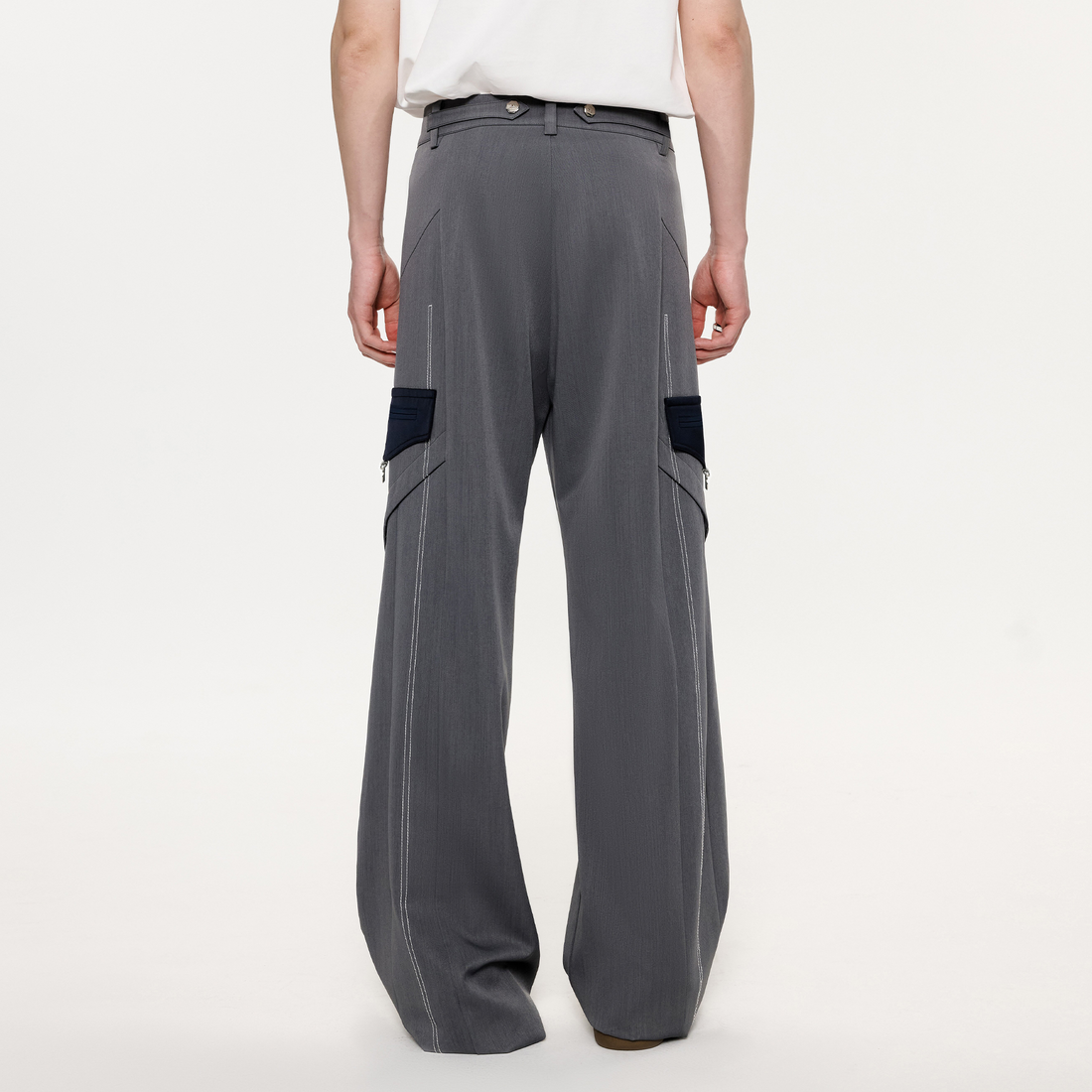 TIWILLTANG Draped Wide-Leg Trousers-Pants-S / 28-31”-Free Shipping Leatheretro