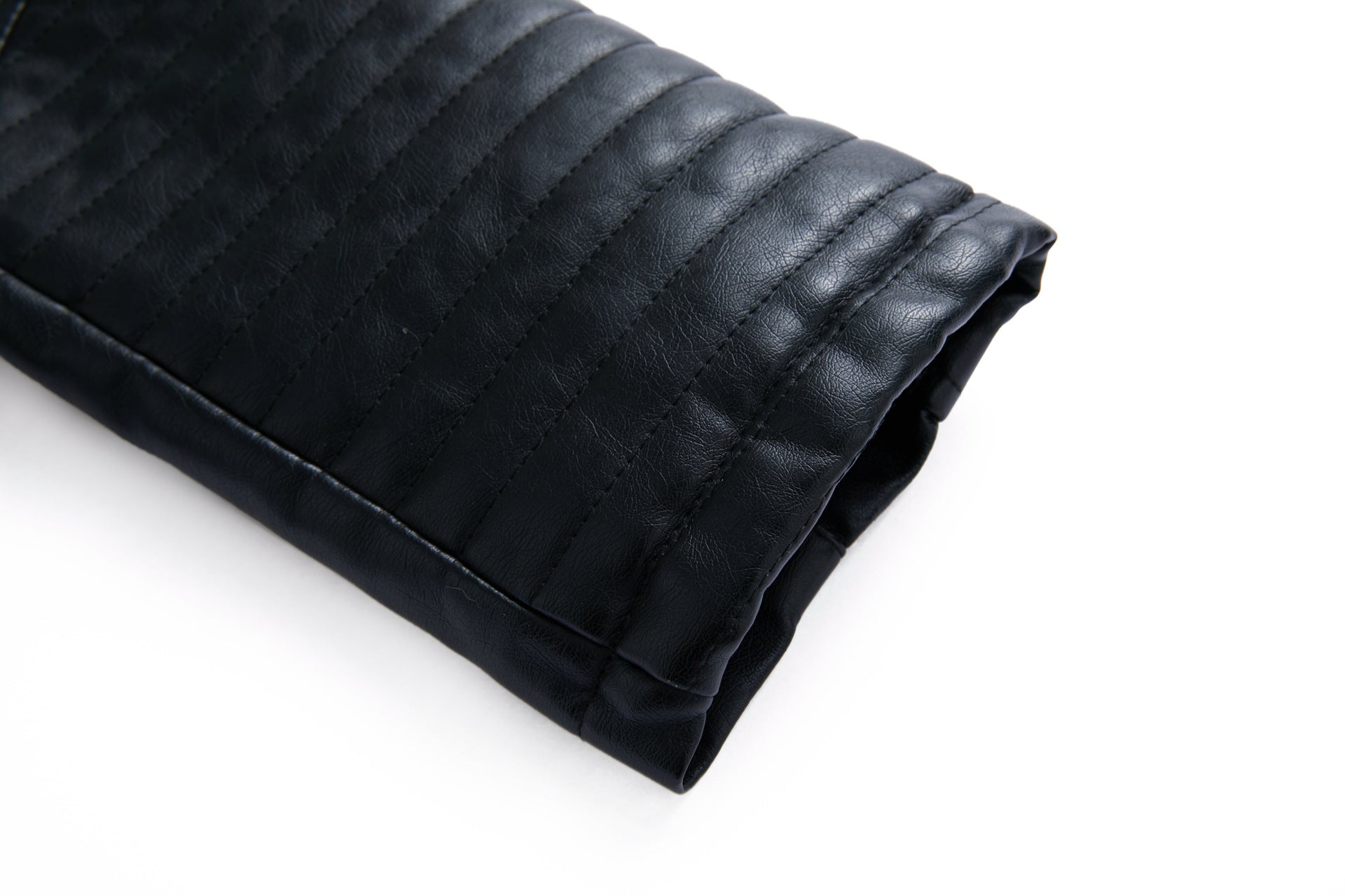 Women's Motorcycle Short Faux Leather Jacket-black-S-Free Shipping Leatheretro